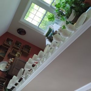 WHITE AND MILK GLASS 14 PIECES COLLECTION